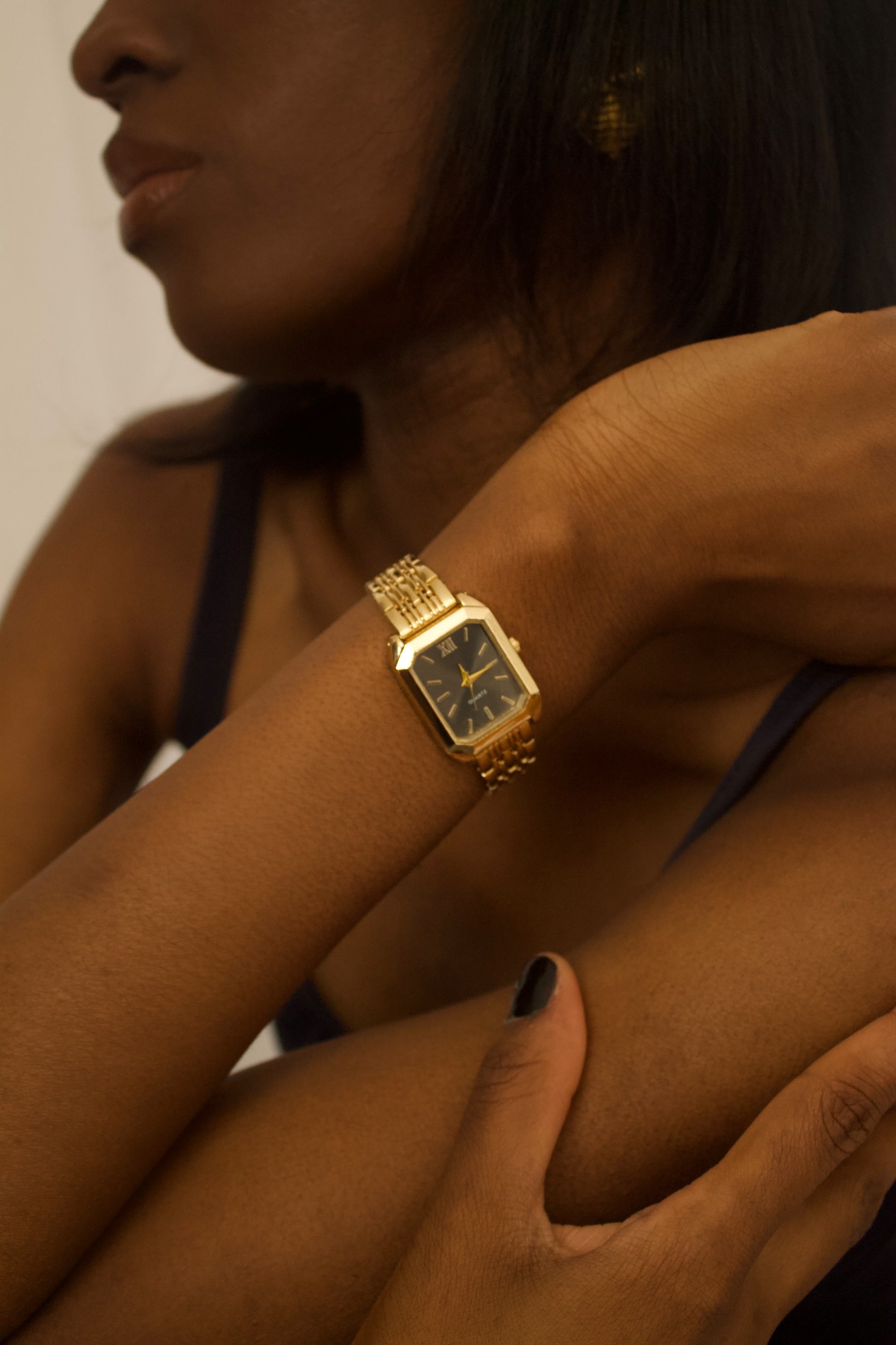 Milla|Gold Watch|Black