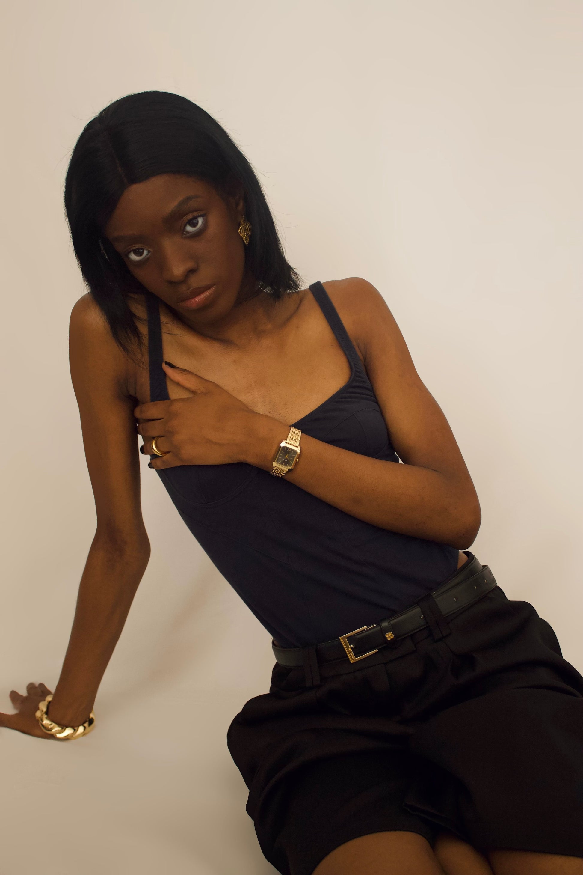 Milla|Gold Watch|Black