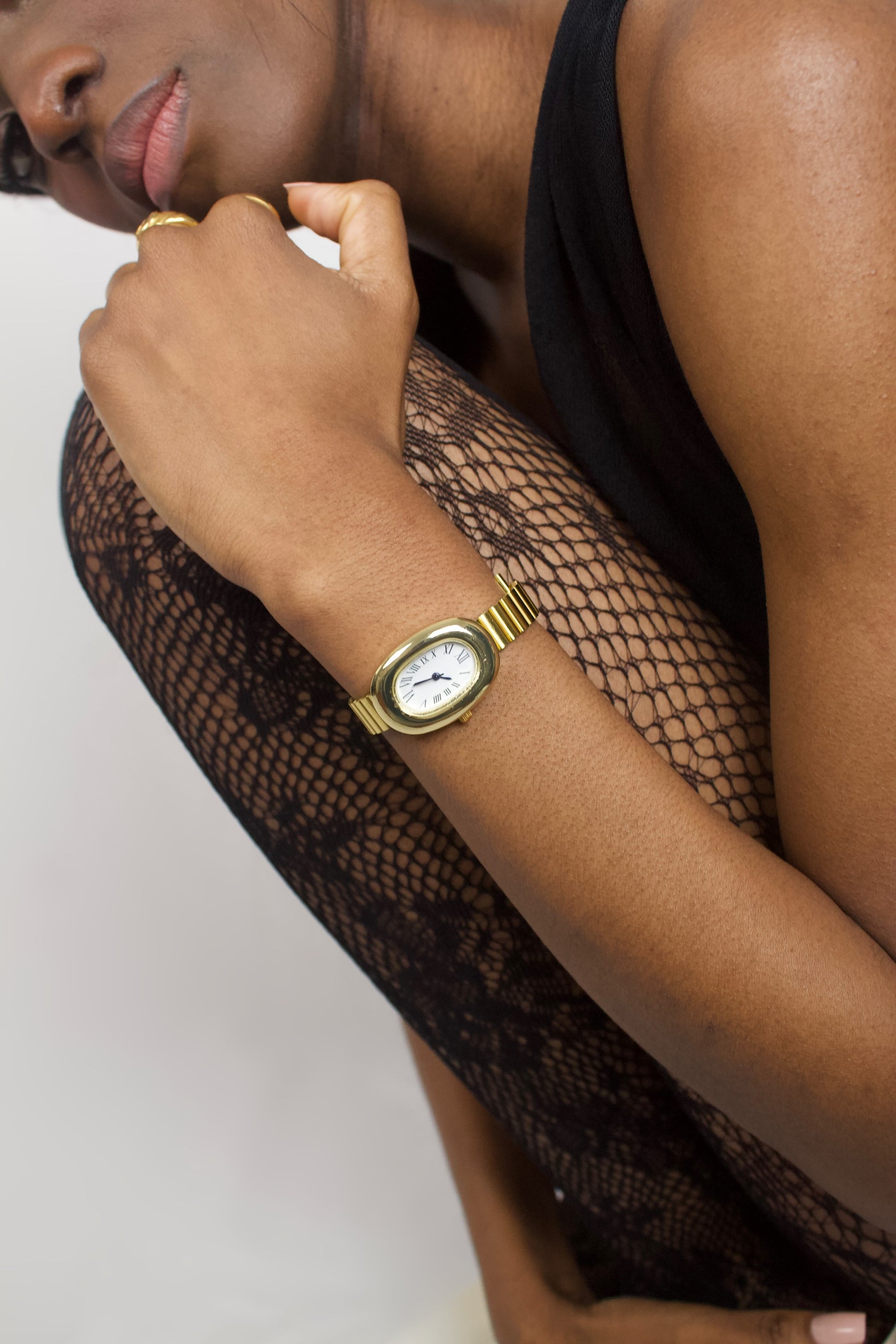 Freya｜Montre Dorée｜Blanc