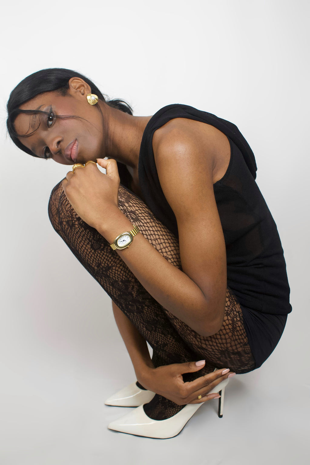 Freya｜Montre Dorée｜Blanc