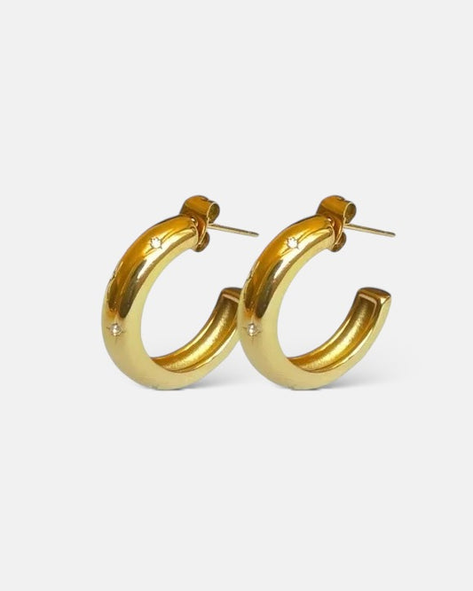 Scarlett Hoops - Gold Hoop Earrings