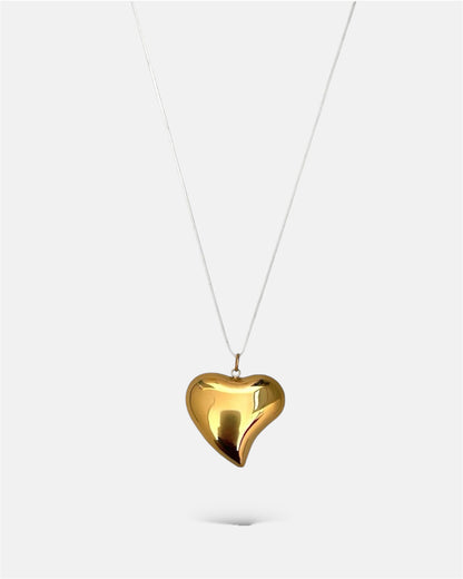 Ellie Heart White - Gold Necklace