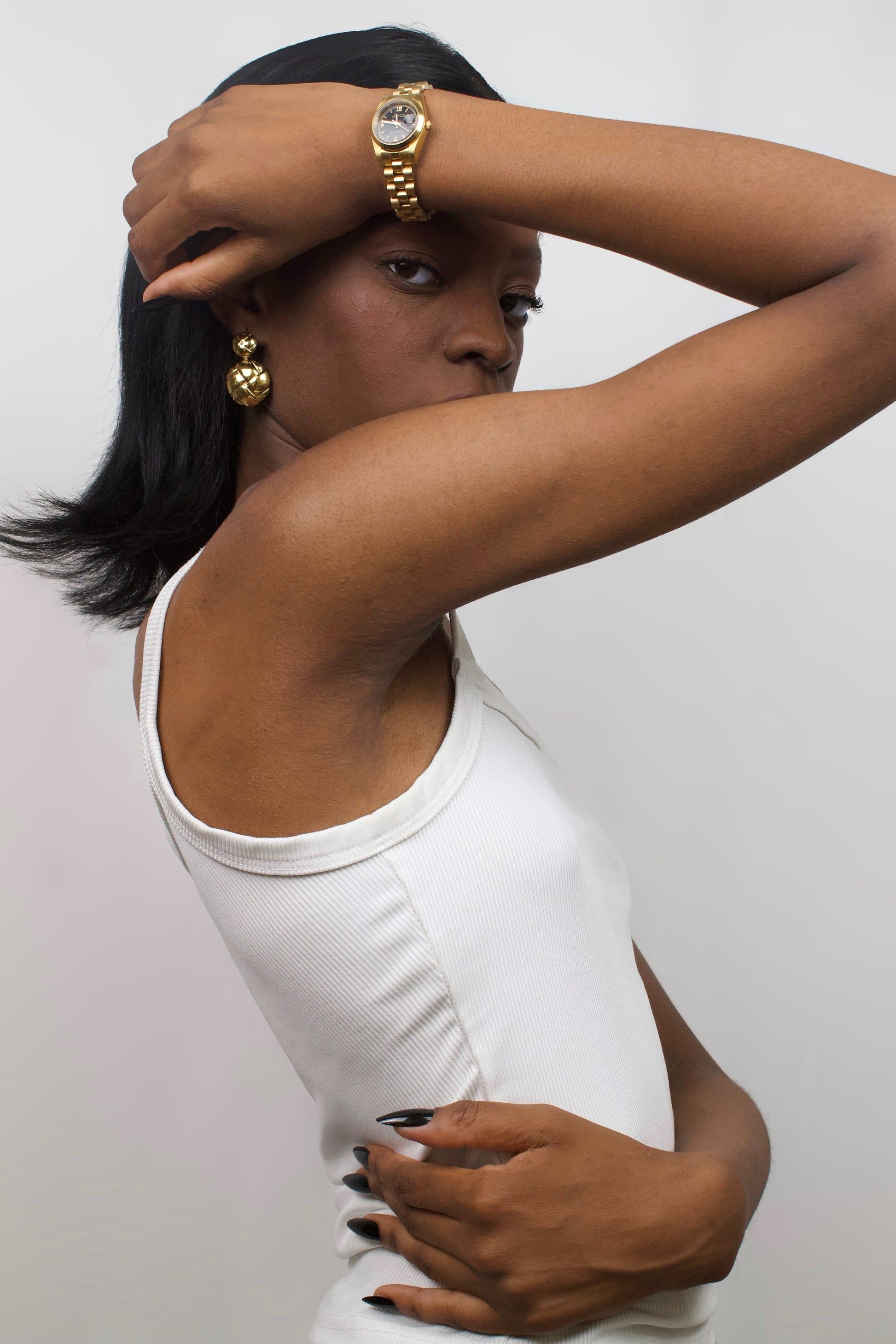 Ribbon｜Gold Earrings