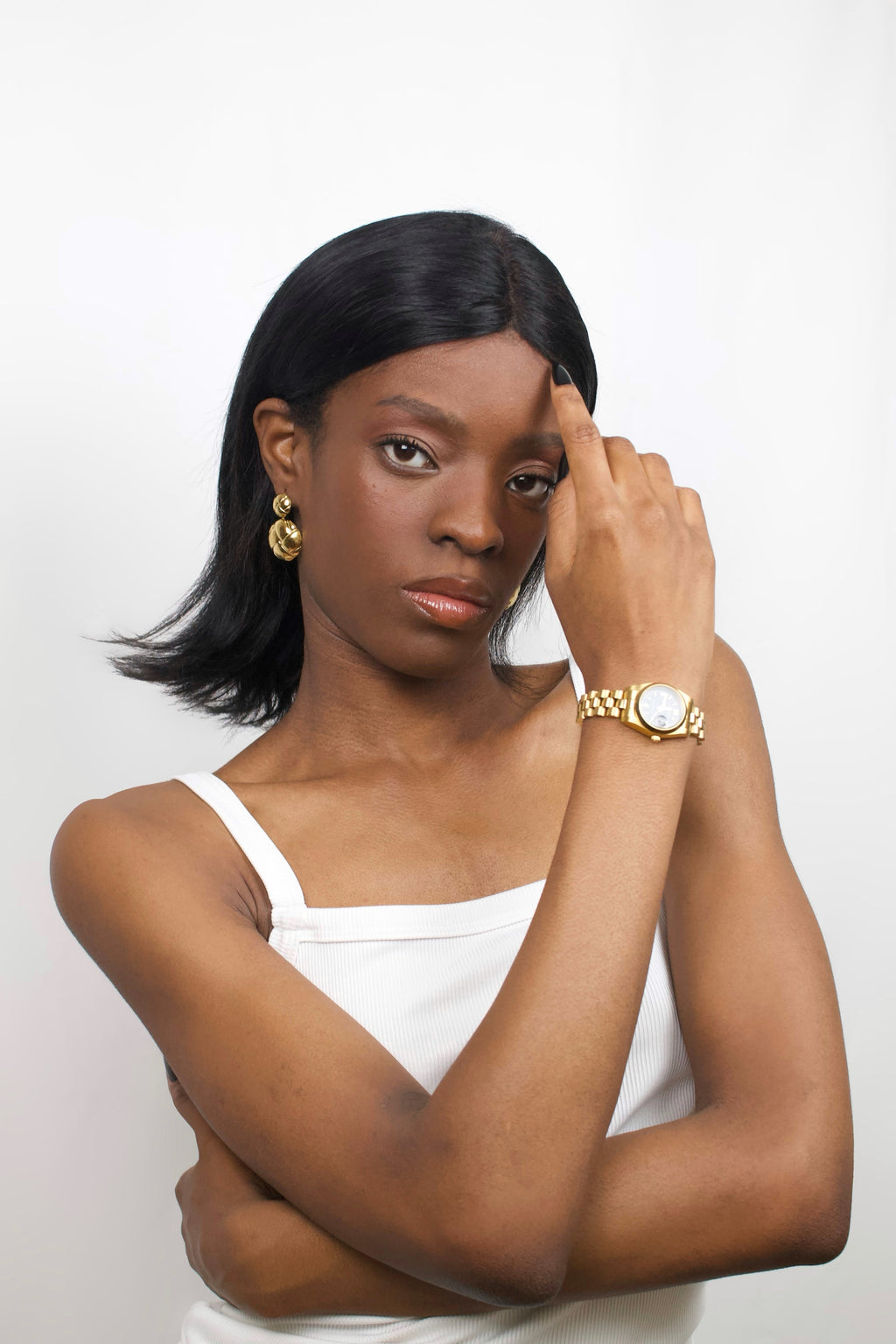 Ribbon｜Gold Earrings