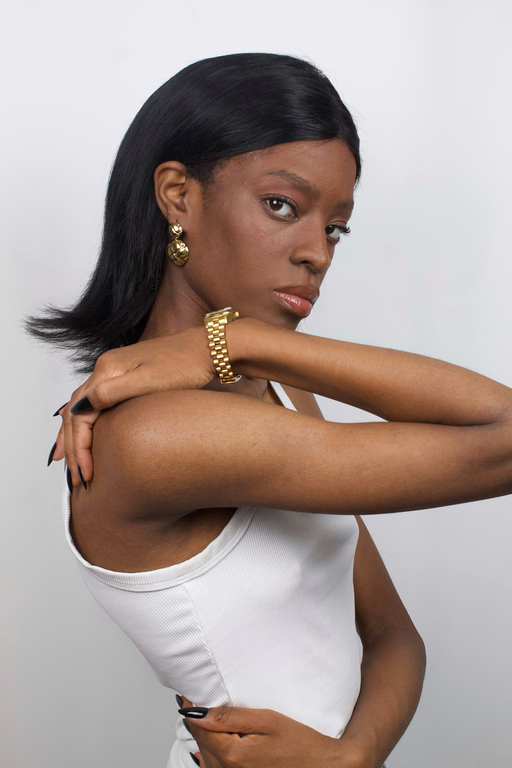 Ribbon｜Gold Earrings