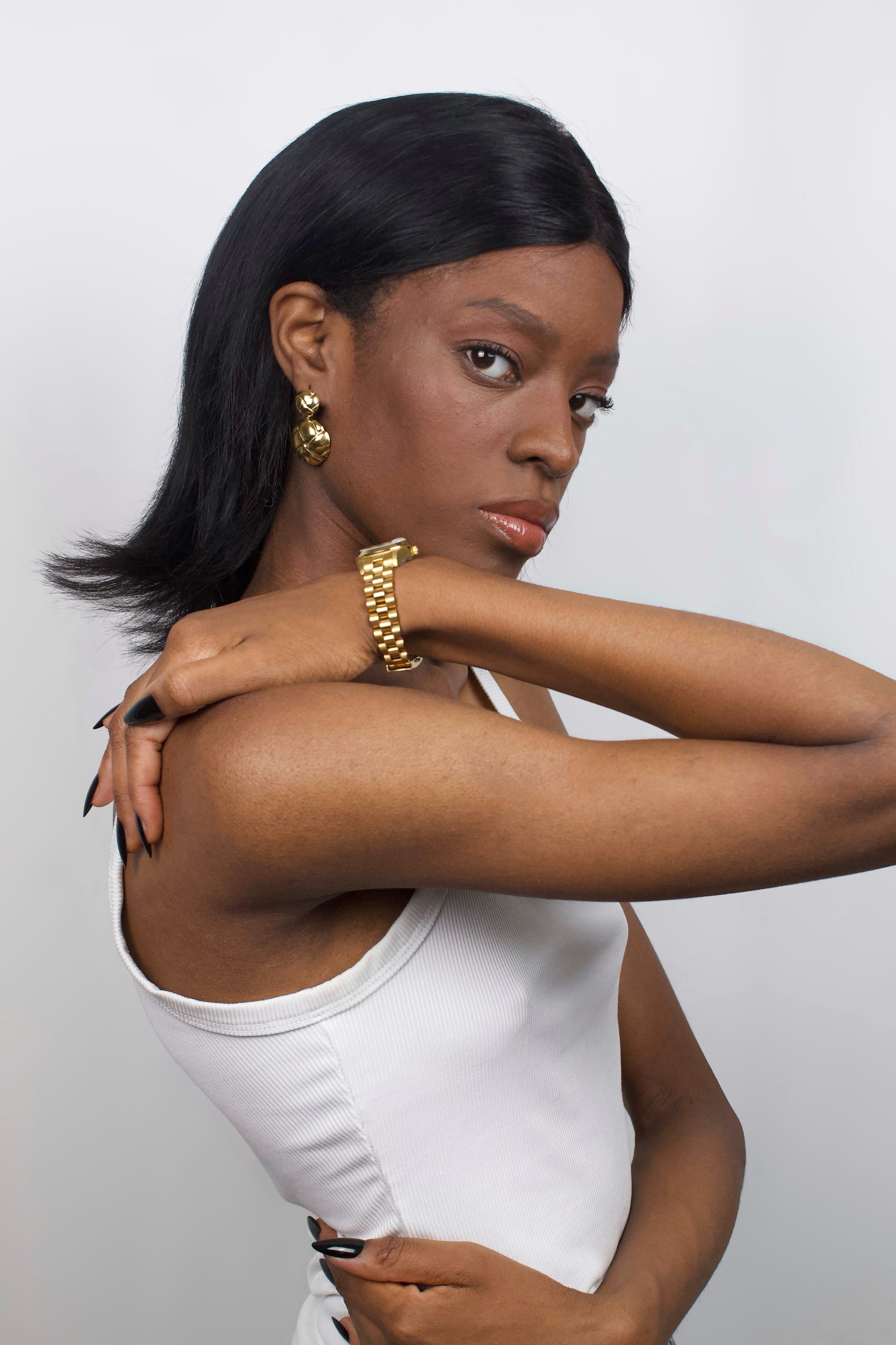 Ribbon｜Gold Earrings