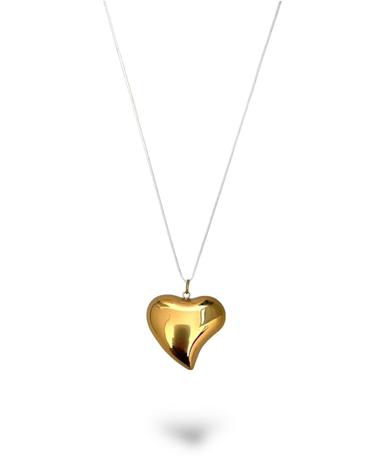 Ellie Heart White - Gold Necklace