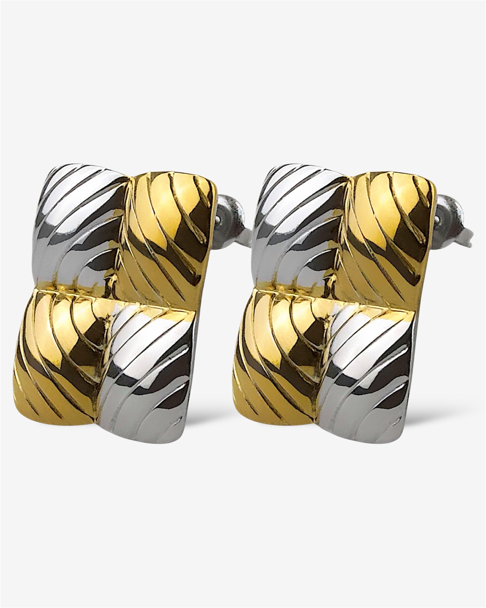 Rowan｜ Two-Tone Earrings
